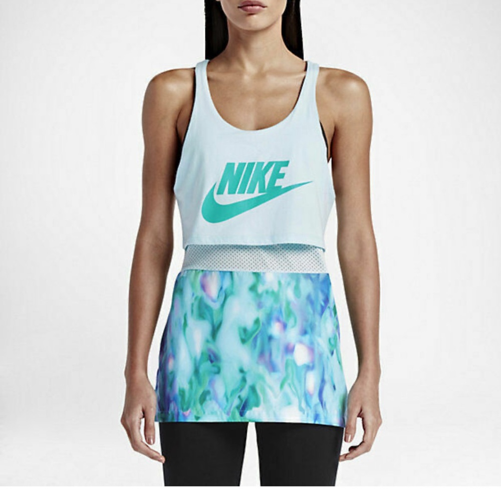 Nike Sz Large Blue Jade Active Tank